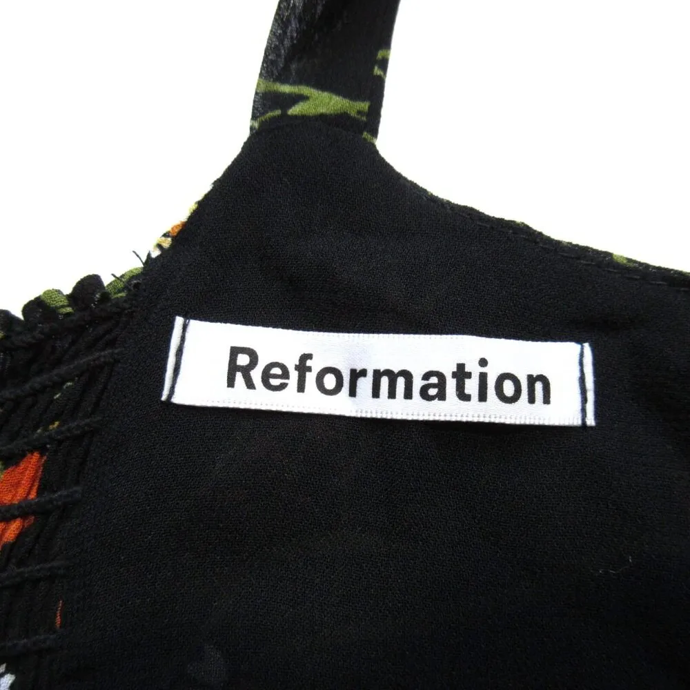 NWT Reformation Besse Midi in Robyn Floral Tie Straps Georgette Tank Dress 8 - Image 5