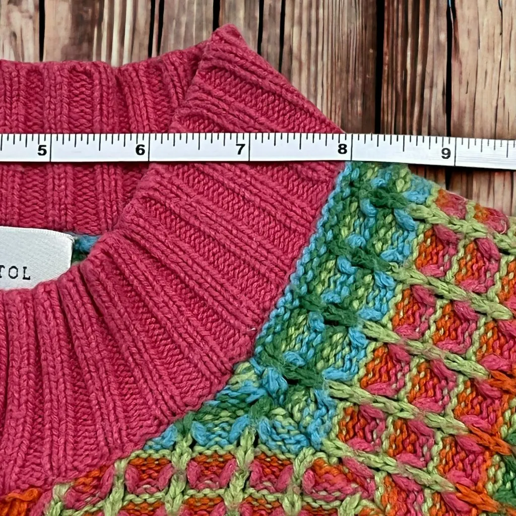 Susan Bristol Bright Pastels Striped Cardigan‎ Size Medium - Image 9