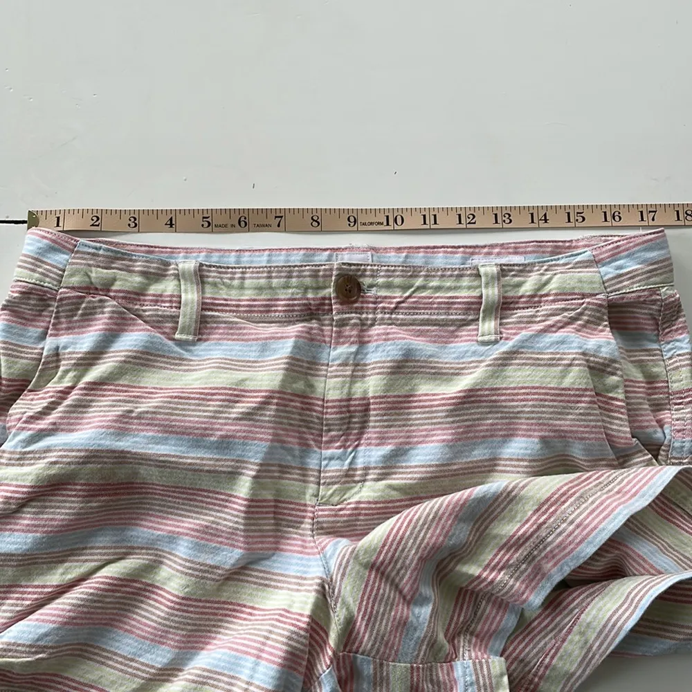 GAP Pink Blue Striped Cotton 5” City Short Size 12 - Image 10