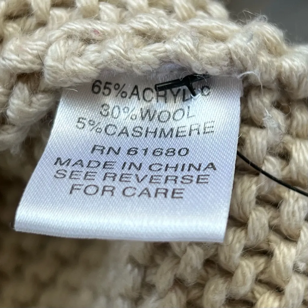 Ami Dans La Rue tan Cable Knit Sweater cream preppy Normcore neutral scandal - Image 5