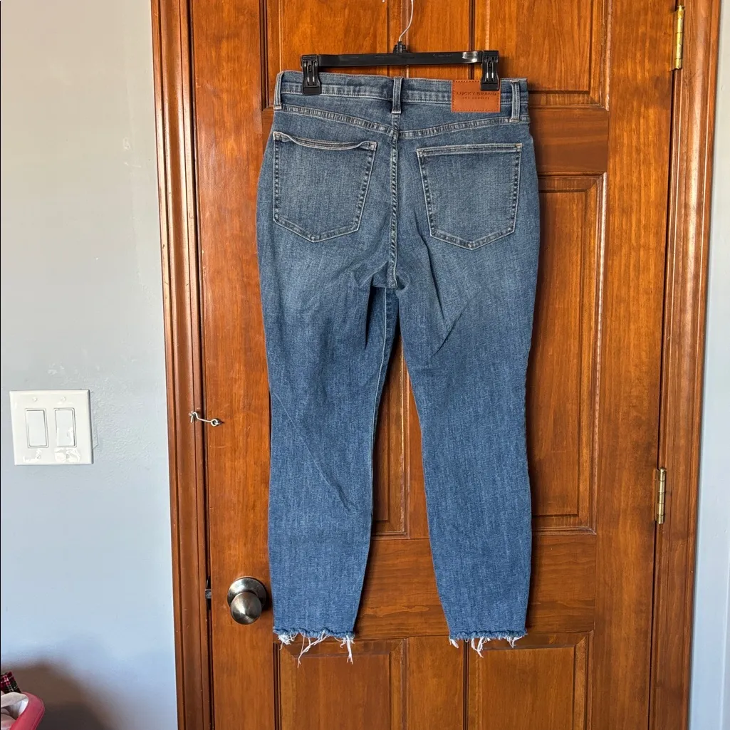 Lucky Brand Dark Blue Ankle Jeans Size 10 - Image 2