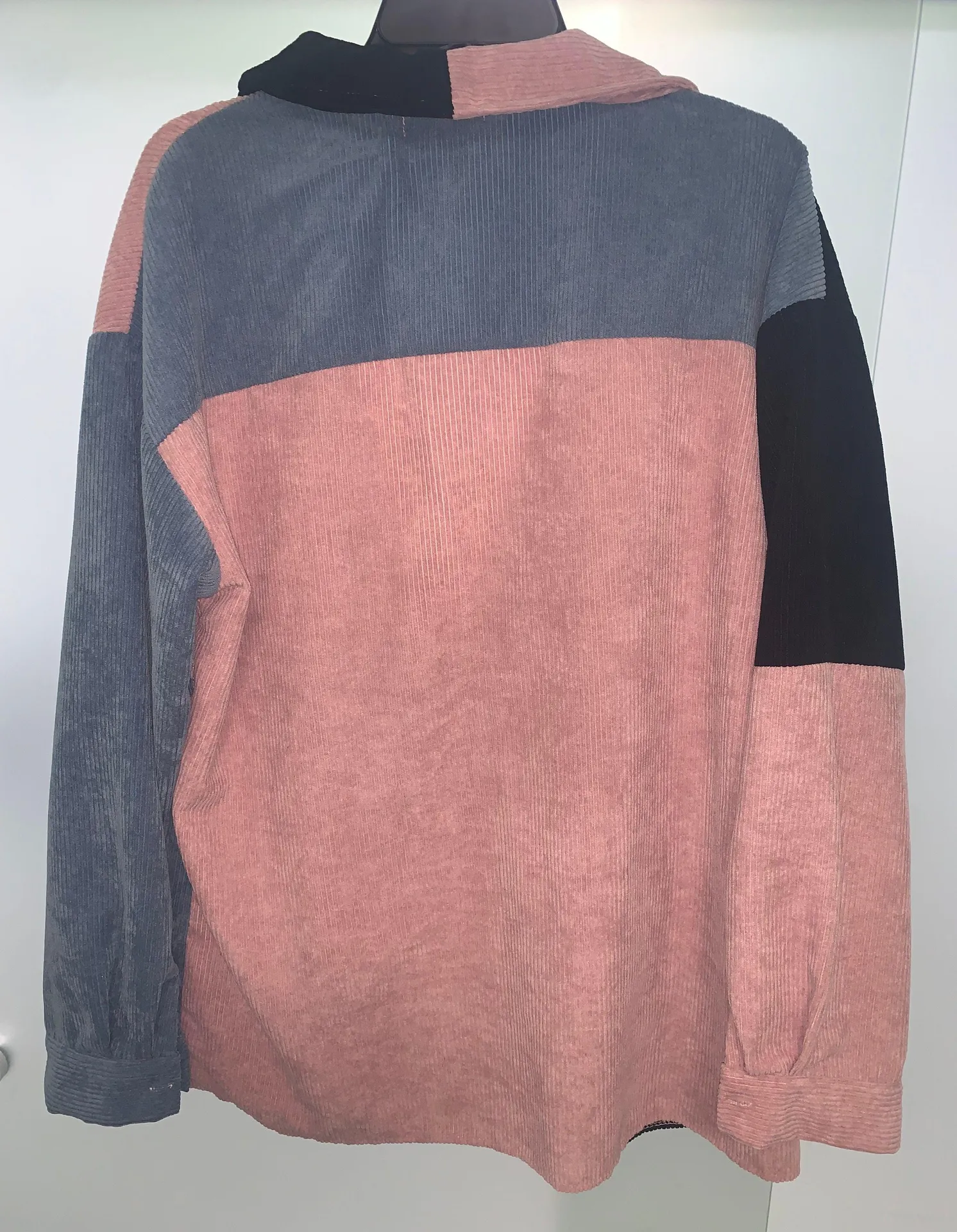 Romwe Color-block Corduroy Jacket - Image 2