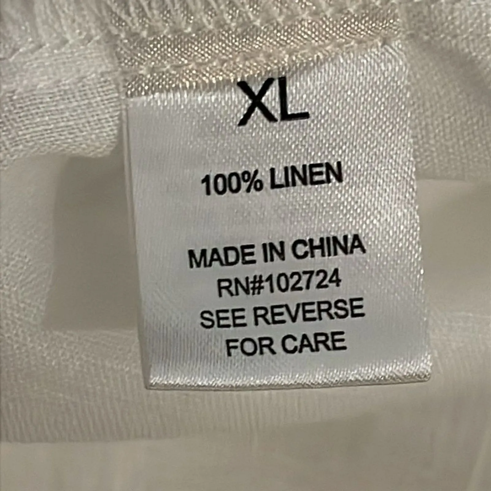 Hester & Orchard White Linen Button Up Top Womens Size Extra Large - Image 8