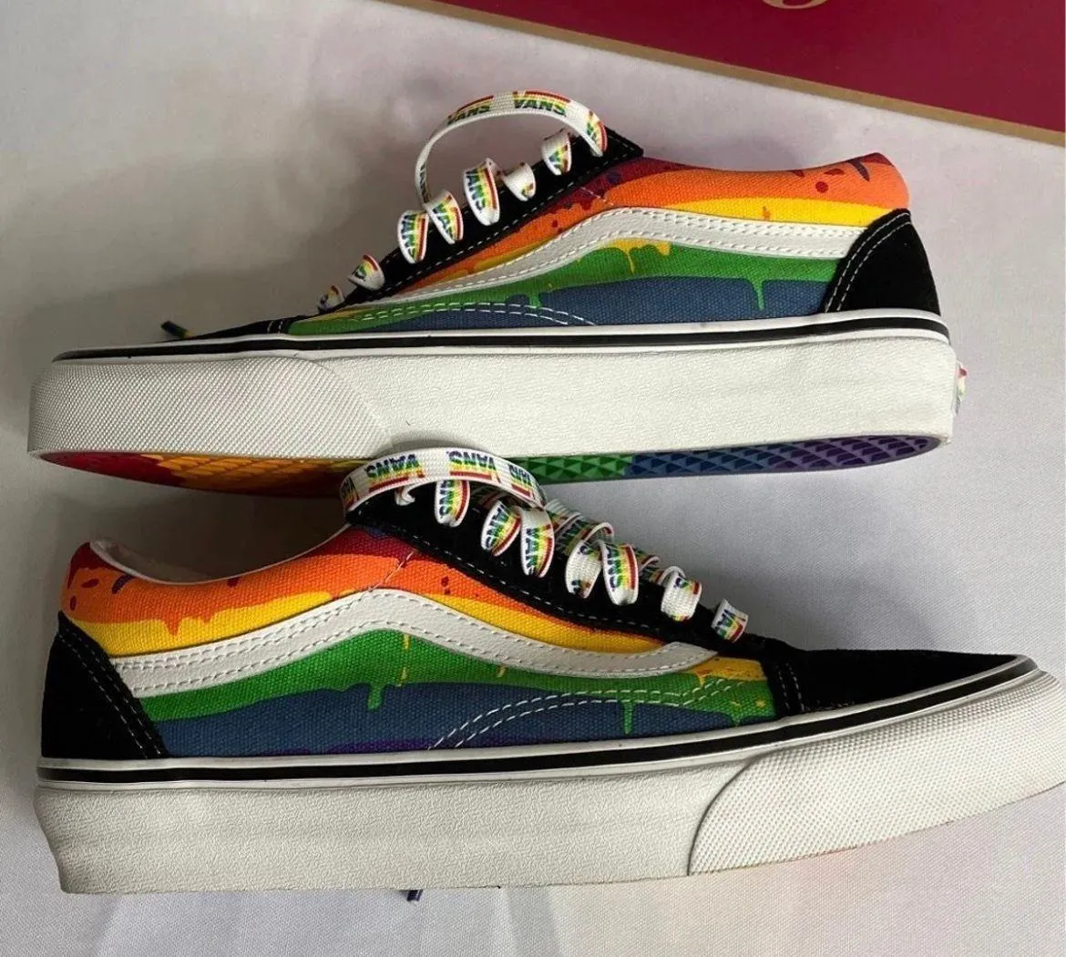 Vans Old Skool Rainbow Drip Sneakers - Image 2
