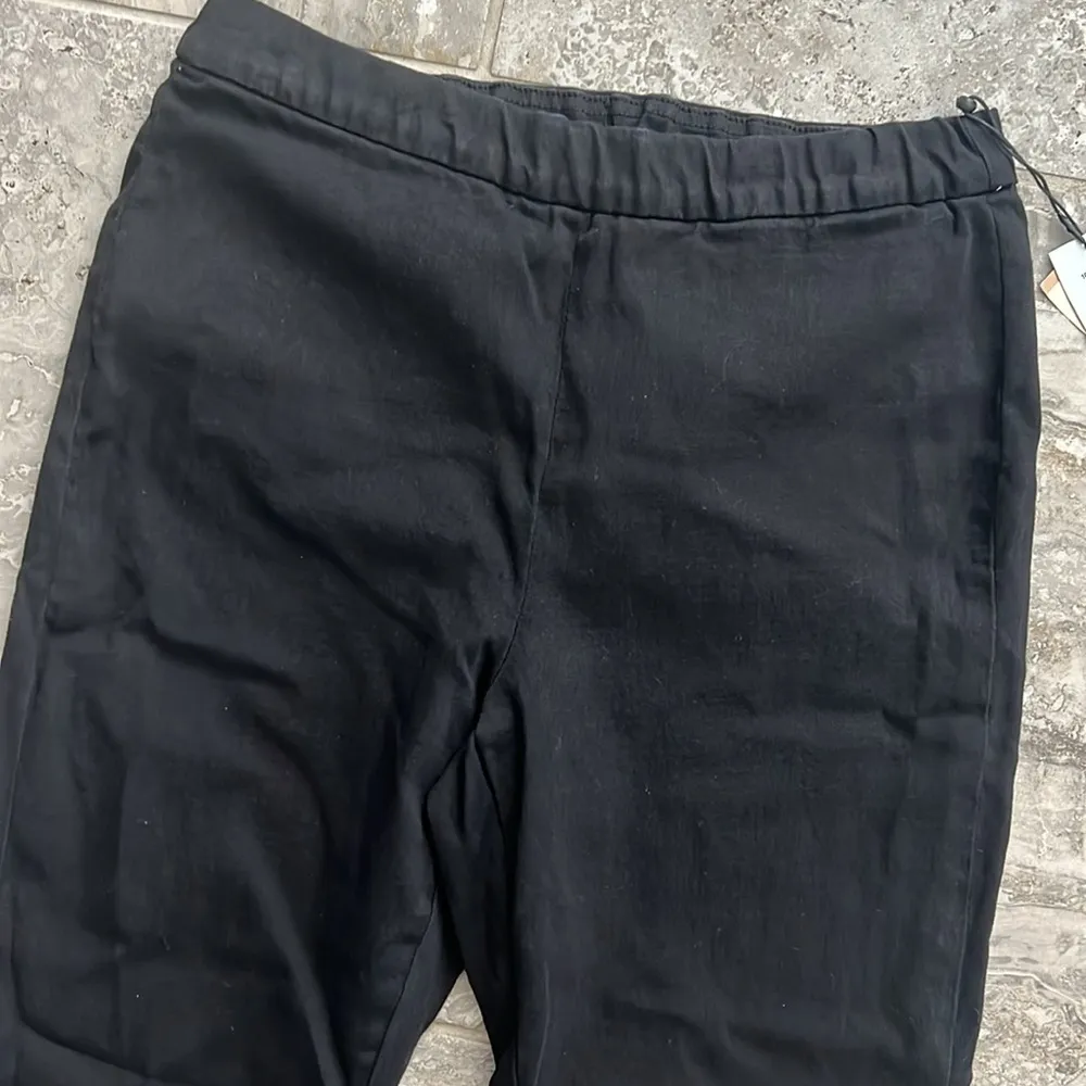 NEW Anne Klein High Rise Pull On Flared Pants, Onyx Wash, US 12 New w/Tag $89 - Image 5