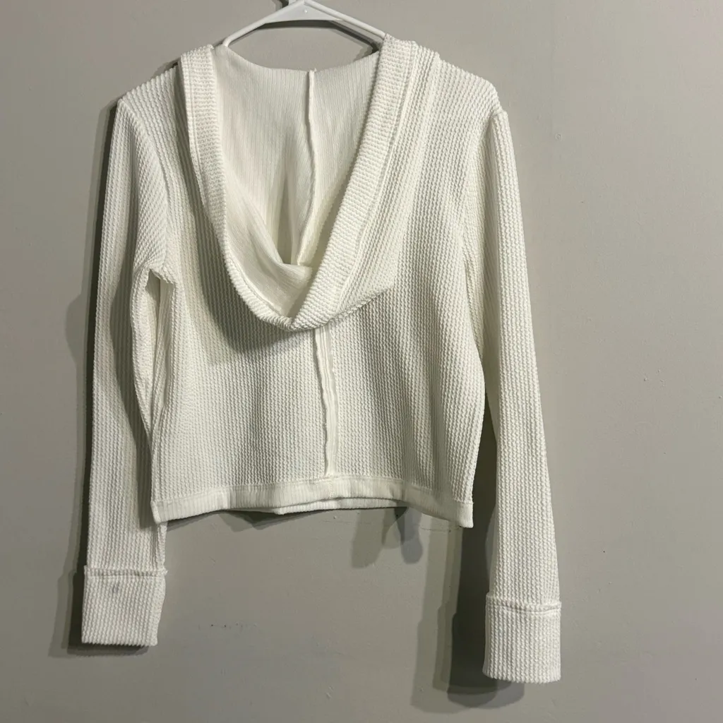 Moa Moa White Button-Up Hoodie - Image 2