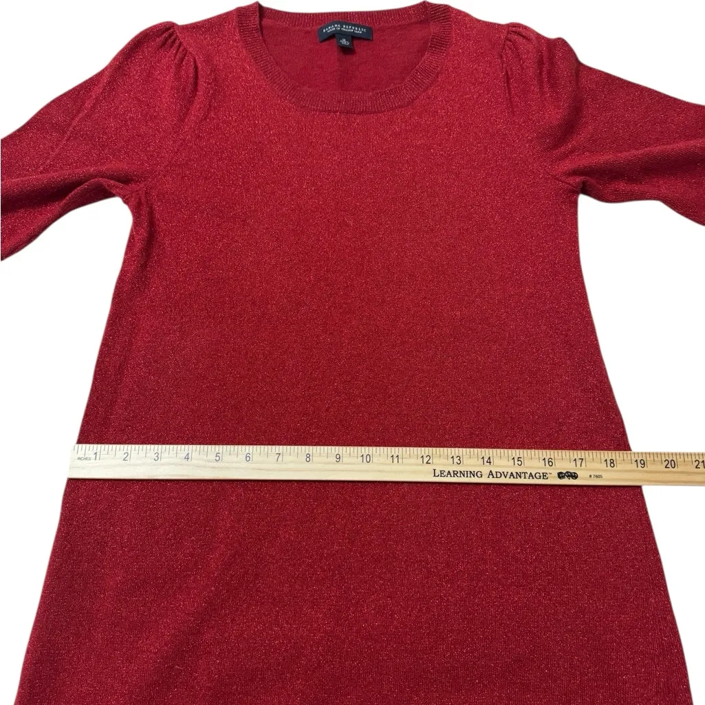 Banana Republic Red Sweater Dress – Italian Yarn, 40% Wool - Image 8