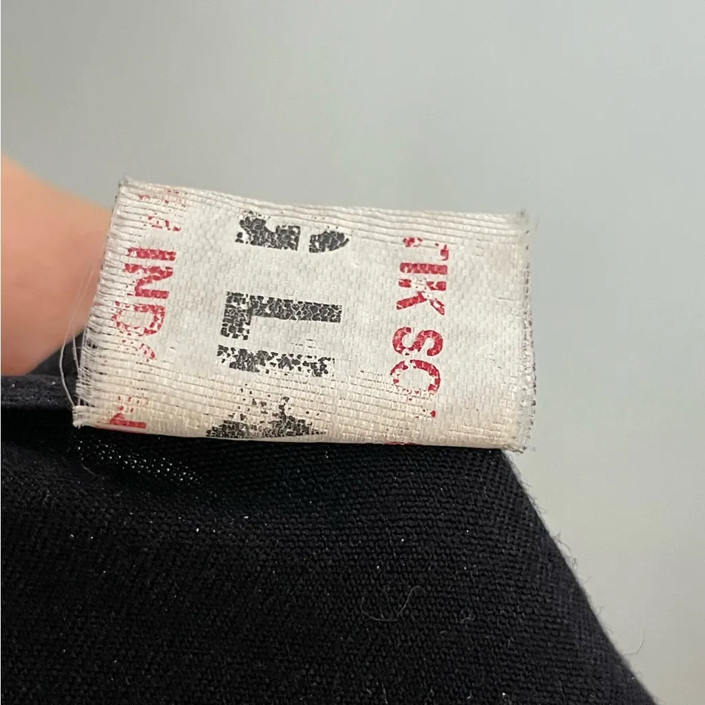 Tropical Blouse Square Neckline Floral‎ Short Sleeves Tie Back Women Black Size L - Image 12