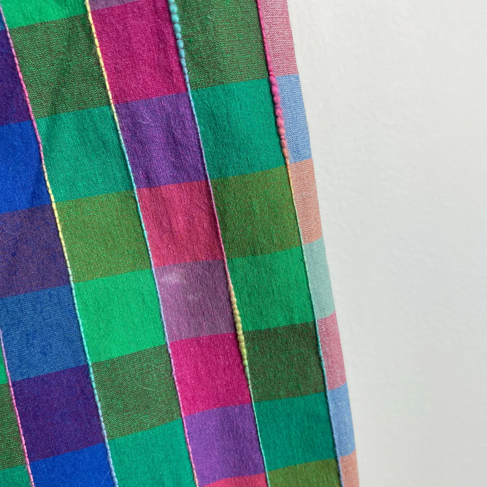 Vintage 90s Y2K Canvasbacks Madras Plaid Cropped Full Zip Jacket 12P 12 Petite L Pink - Image 10