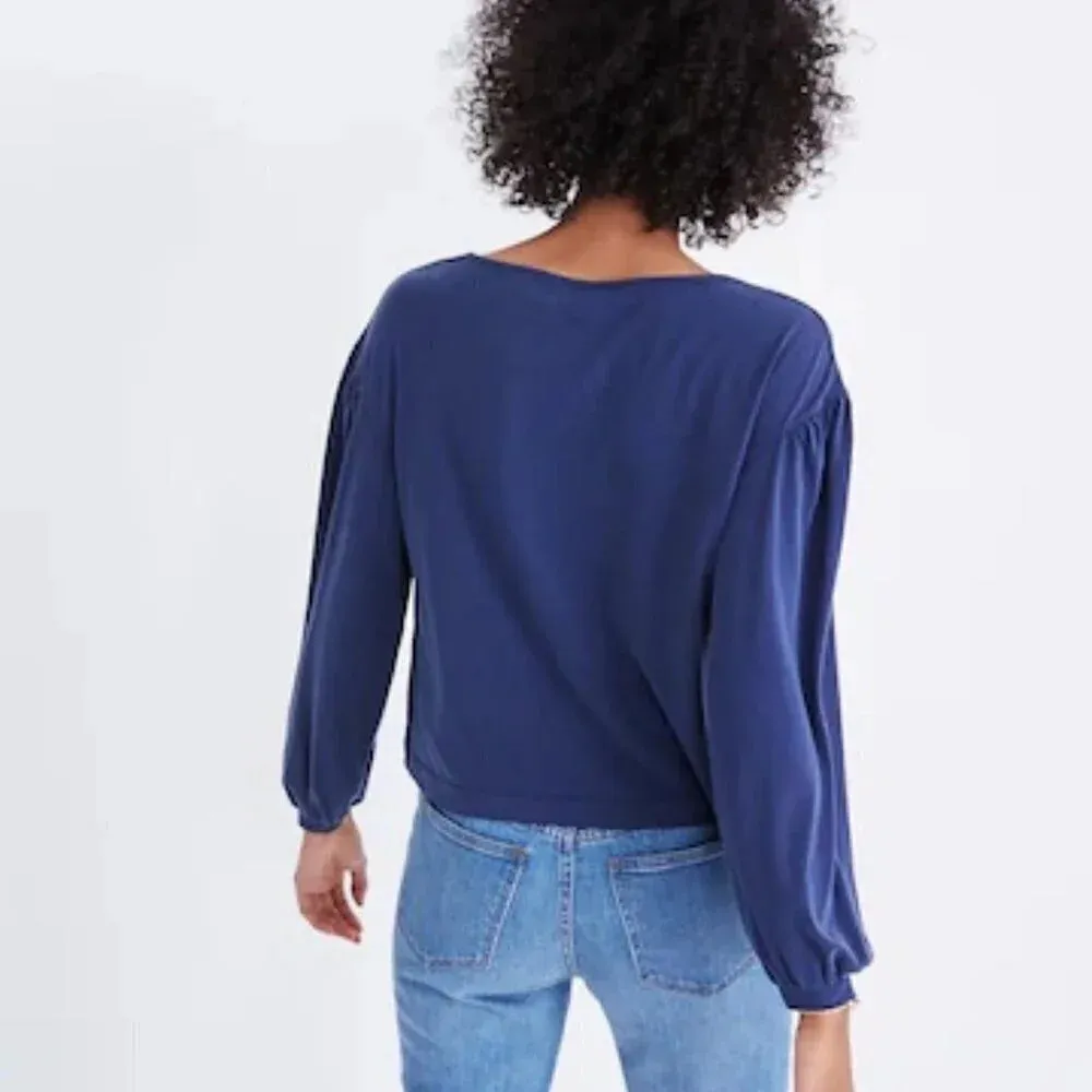 Madewell Sandwashed Gathered-Sleeve Top - Image 3