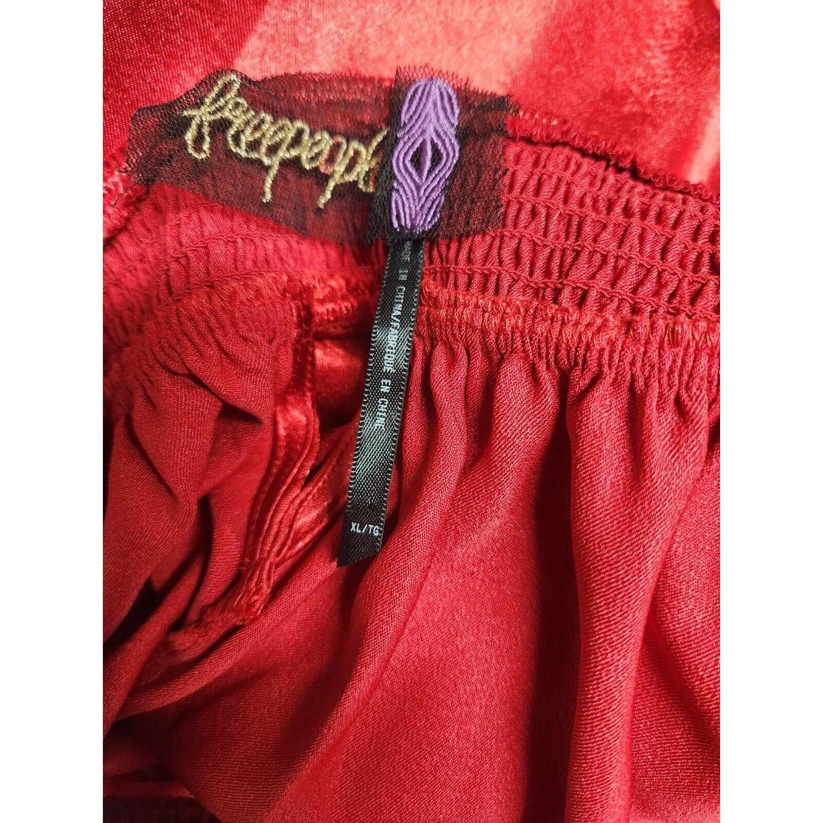 Free People Look Into The Sun Satin Cutouts Halter Gown Maxi Dress XL - Image 9