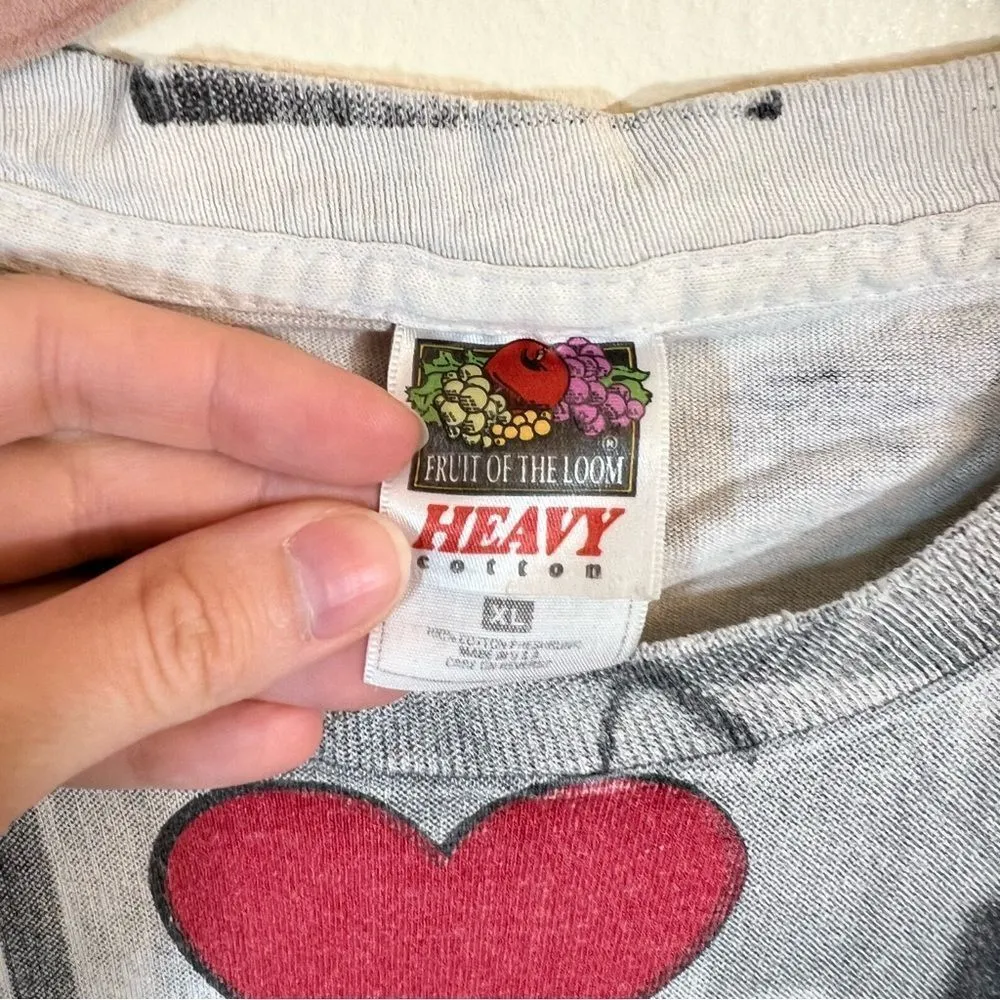 Vintage Fruit of the Loom I Love Lucy All Over Print Single Stitch Shirt XL - Image 7