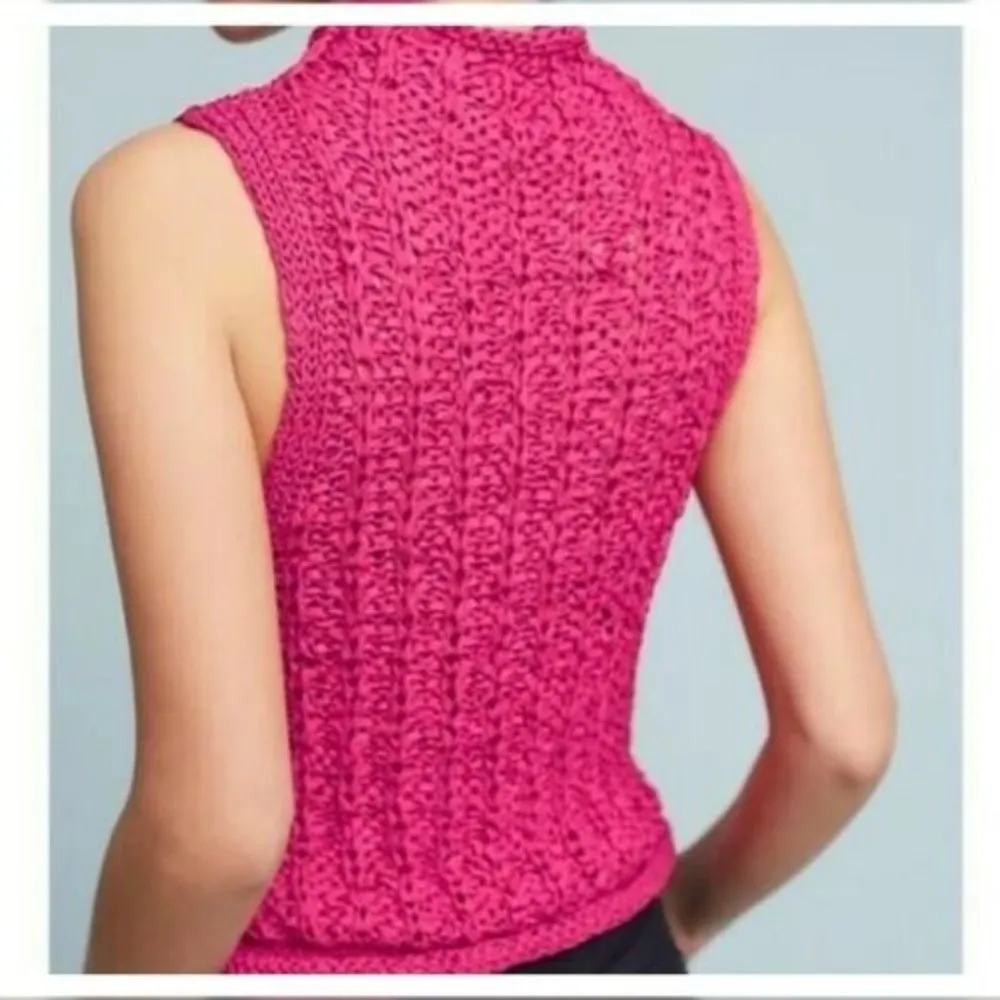 New Moth Anthropoligie Sleeveless Knit Sweater Pink Size XXS - Image 2