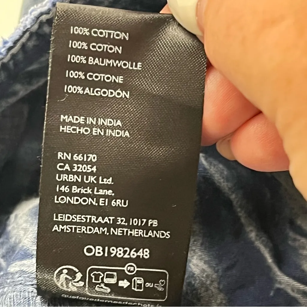 We The Free People Supersonic Slim Cropped Pants Utility Womens Blue Size 8 NEW‎ - Image 7