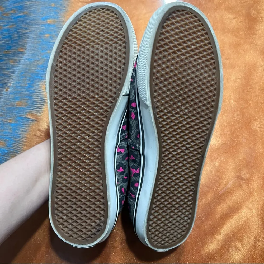 VANS Authentic Canvas Skate Shoes cheetah pink gray - Image 6