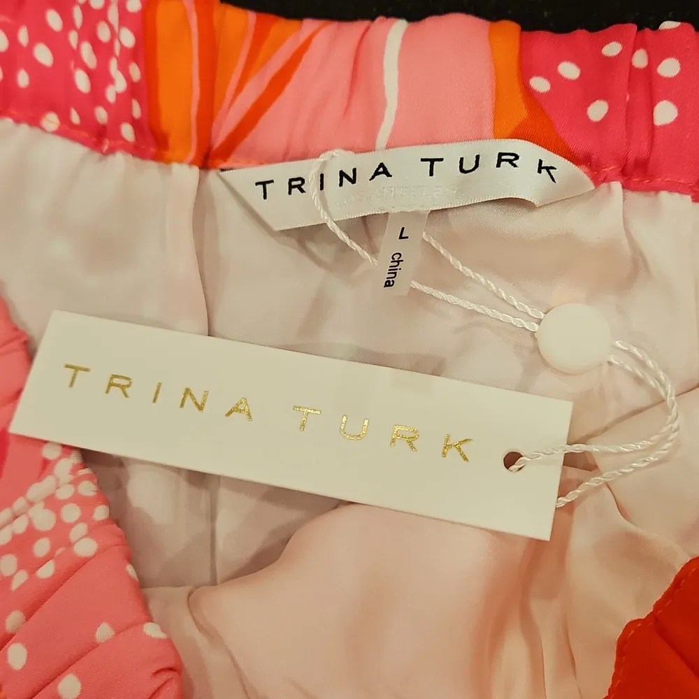 💕TRINA TURK💕 Marilla Off-The-Shoulder Dress ~ Abstract Floral Print Large NWT - Image 10