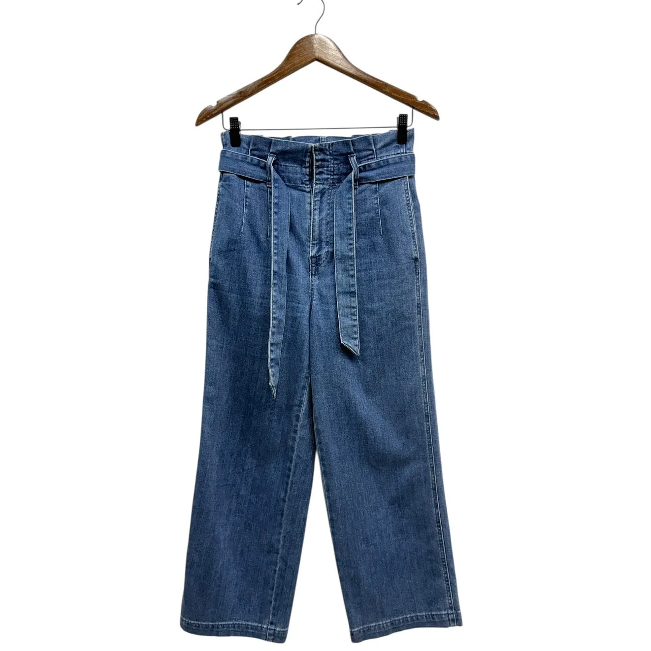 Madewell Paperbag Cropped Jeans in Flannigan Wash AA574 size 26 - Image 3