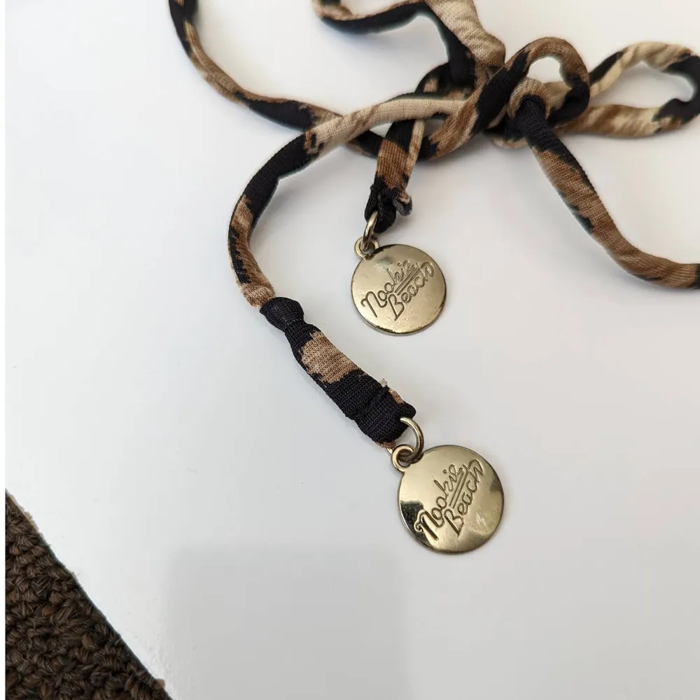 Nookie Beach Wild One Vintage Halter Top Swim Swimwear Bikini Top Leopard Print - Image 5