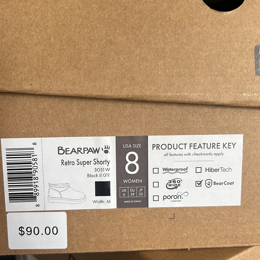 BearPaw Retro Super Shorty Platform Leather Ankle Boots, NWT, Size 8 - Image 9