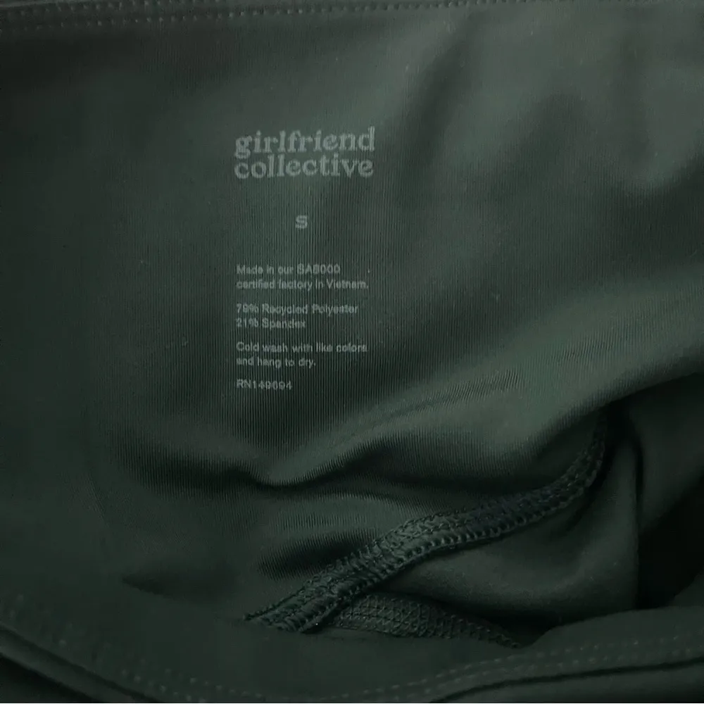 Girlfriend Collective High Rise Run Short in Moss, #4013 - Image 11