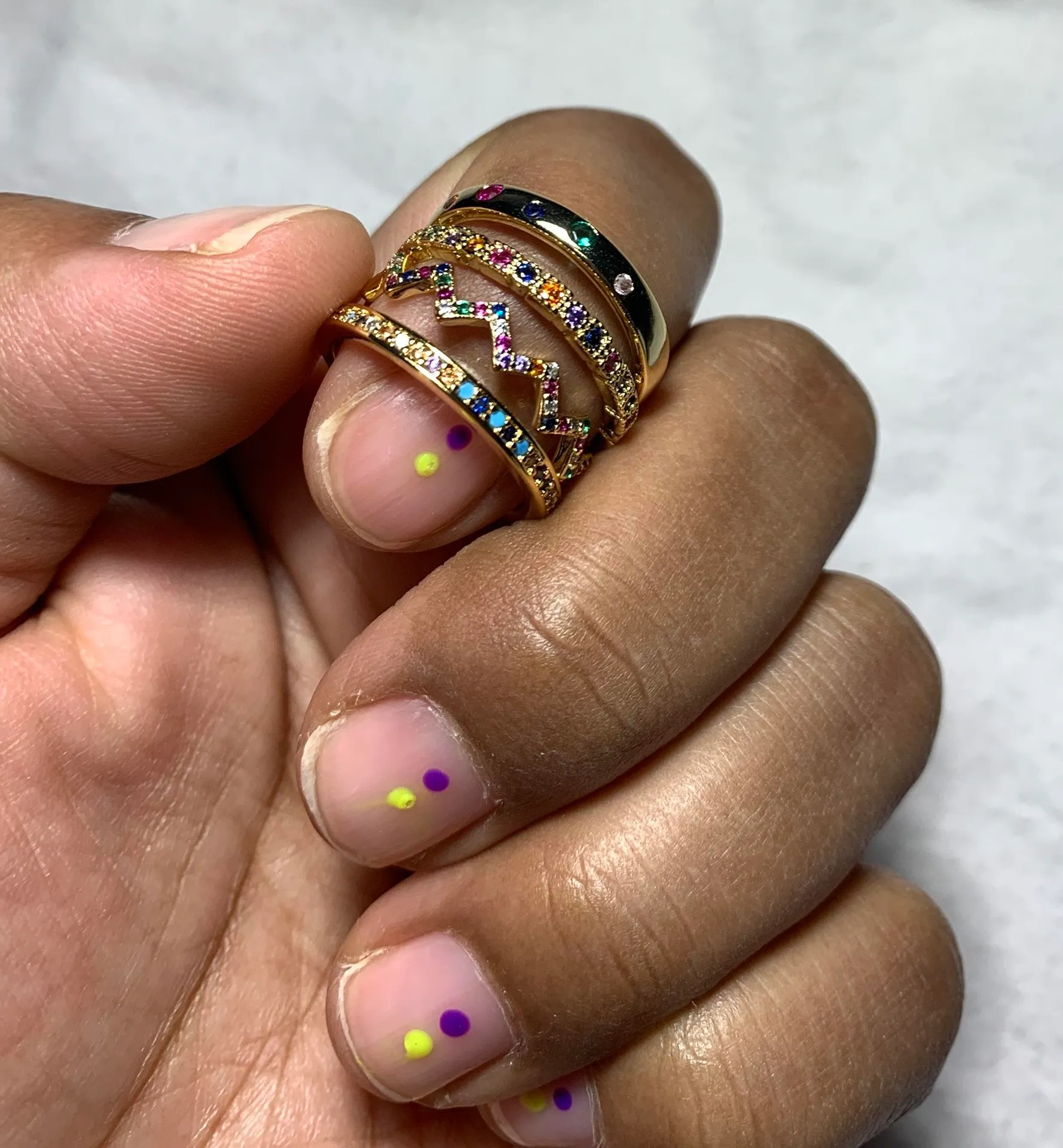 Beverly Hills Boutique Ring Set Of 4... Gold - Image 7