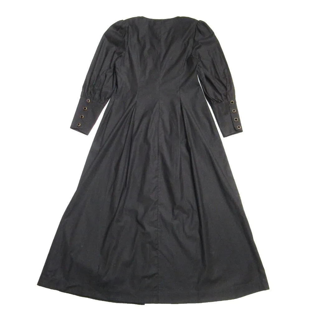 NWT Reformation Halia in Black Button-Front Cotton Midi Shirt Dress 10 - Image 11