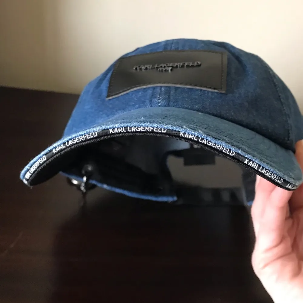 Denim Baseball Cap With Logo Keychain, NWT - Image 10