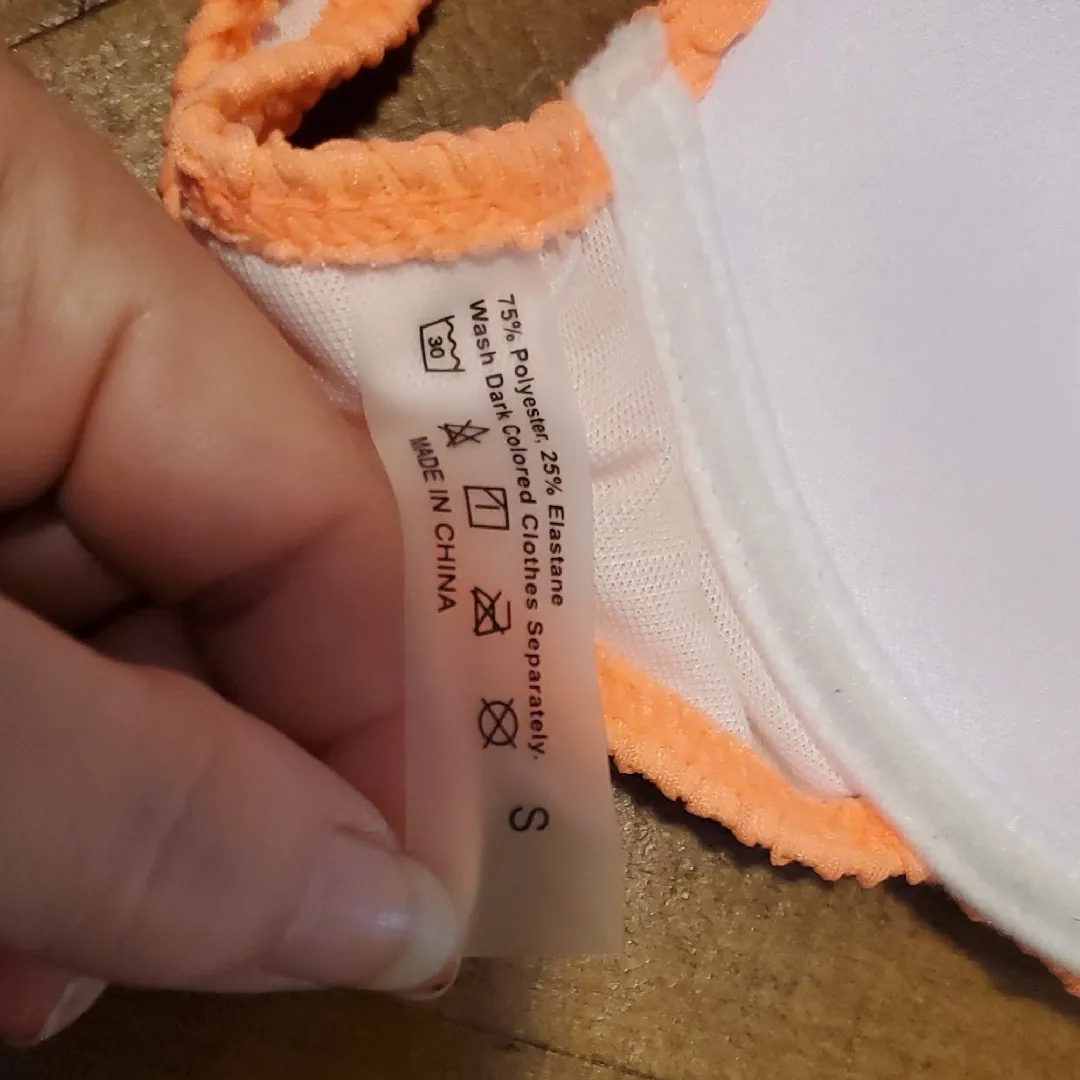 Peach Knit Bikini Top Pink - Image 2