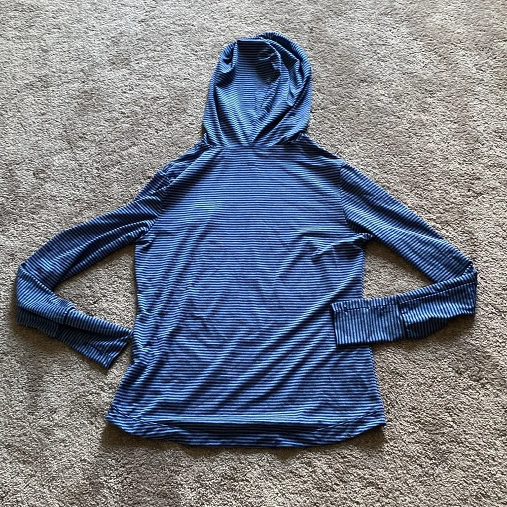 Crable University of Virginia UVA Cavaliers Blue Striped Pullover Hoodie SIZE S - Image 6