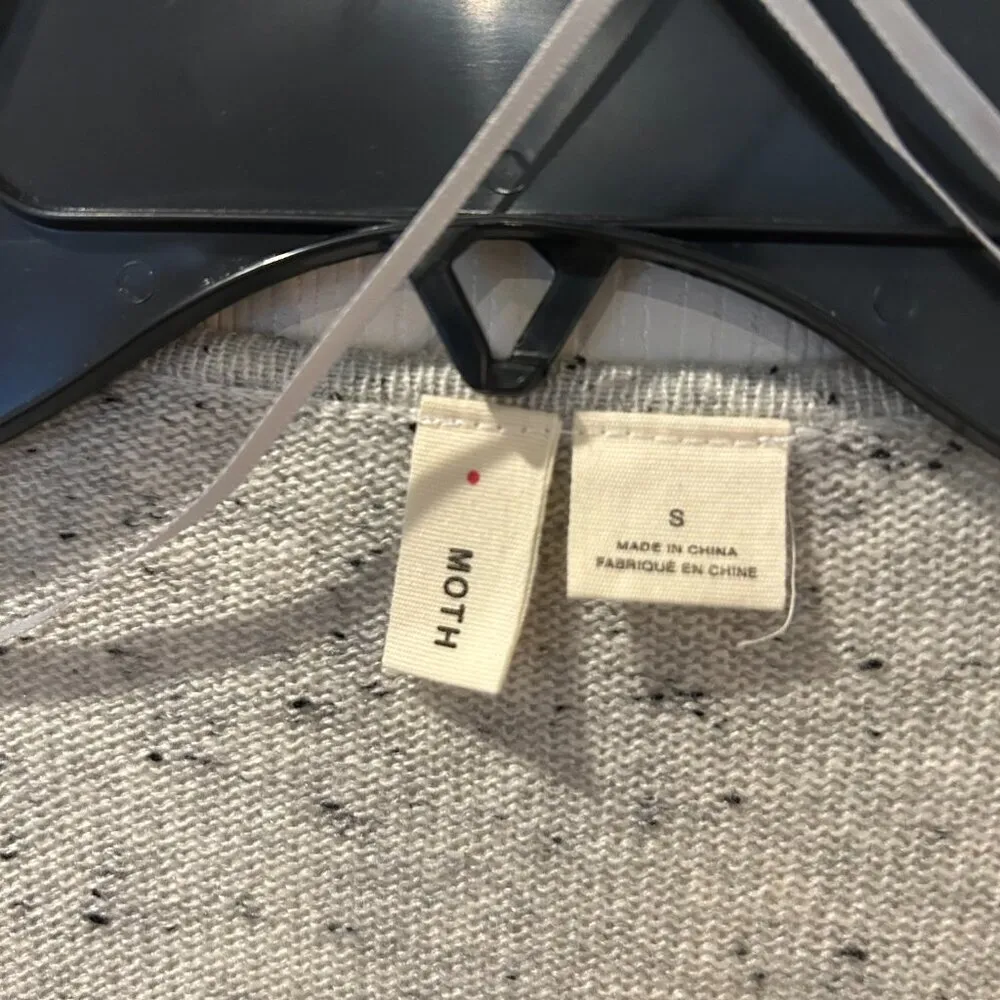 Moth Anthropologie Wool Cashmere Long Open Front Cardigan Sweater Size Small - Image 6