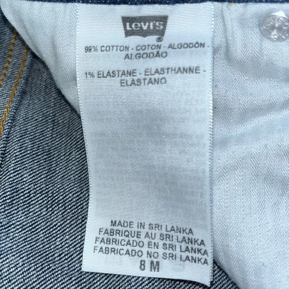 LEVI’S 515 Women’s Dark Wash Blue Denim Cut Off Jean Shorts 8 Medium - Image 12