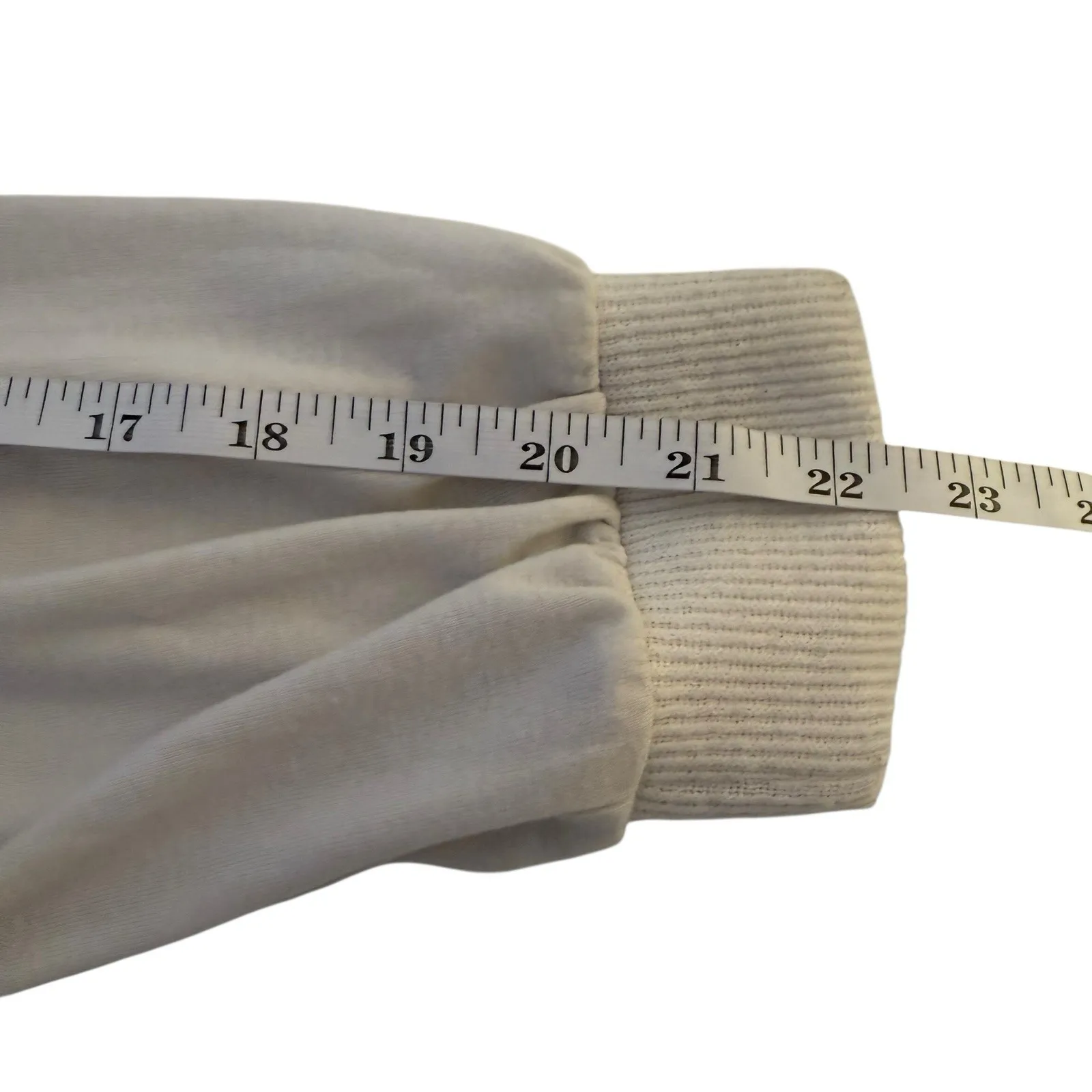 POL Womens Long Sleeve Tie Dye White Brown Long Sleeve Top Medium V-Neck Slouchy - Image 8