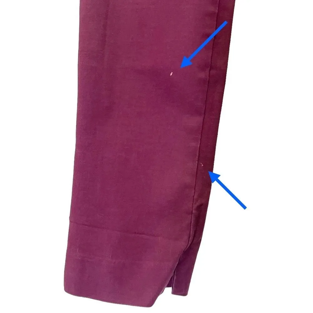 Boden Slim Straight Chino Pants in Maroon Women’s Preppy Casual Pant Size 4 Long - Image 7