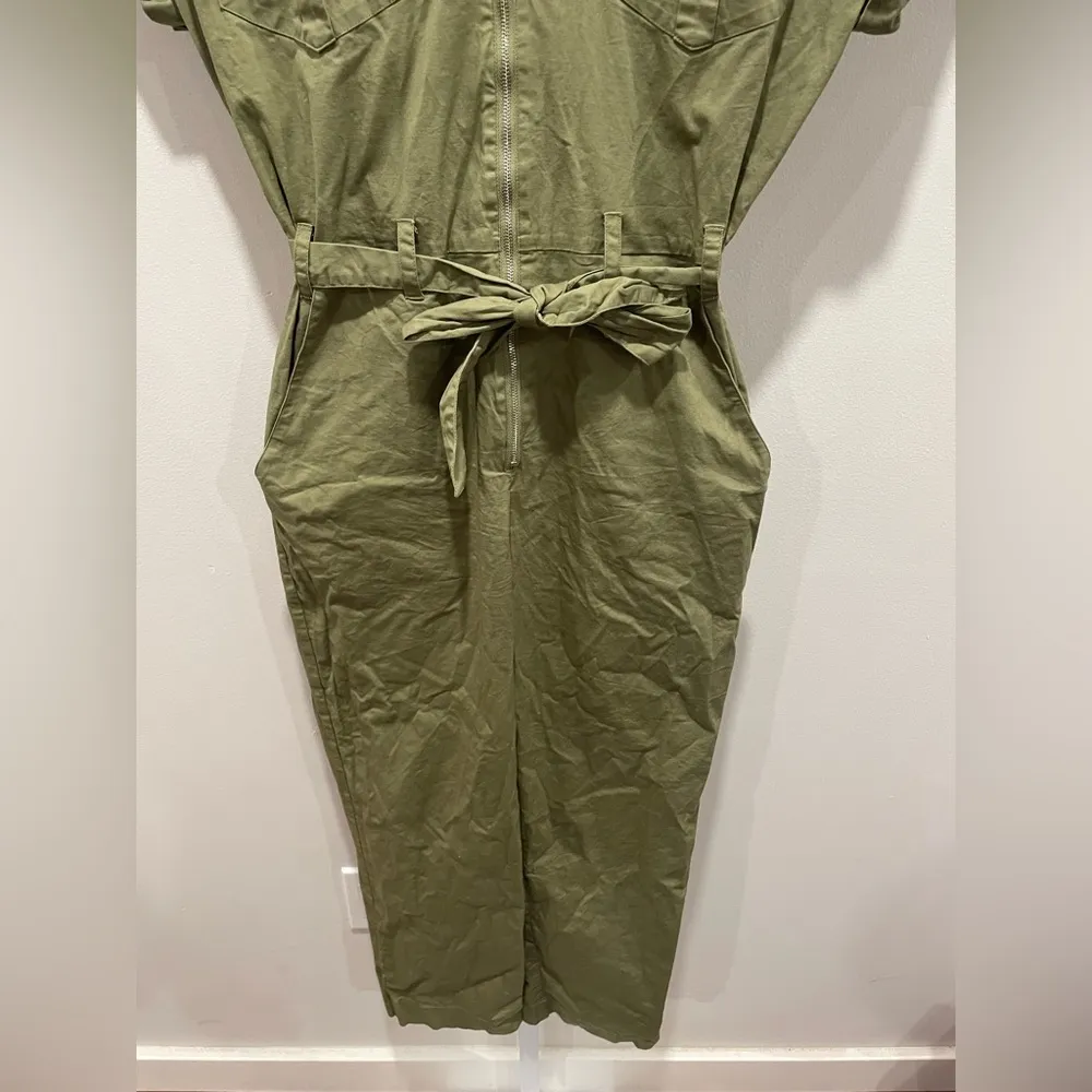 Marissa Webb X RTR Dolman Utility Jumpsuit Size 6 Green - Image 6