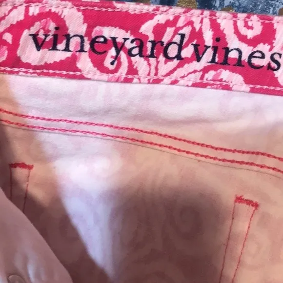 Vineyard Vines Salt Island Tile Print Denim SKINNY Jeans Women's Size 14 - Image 10