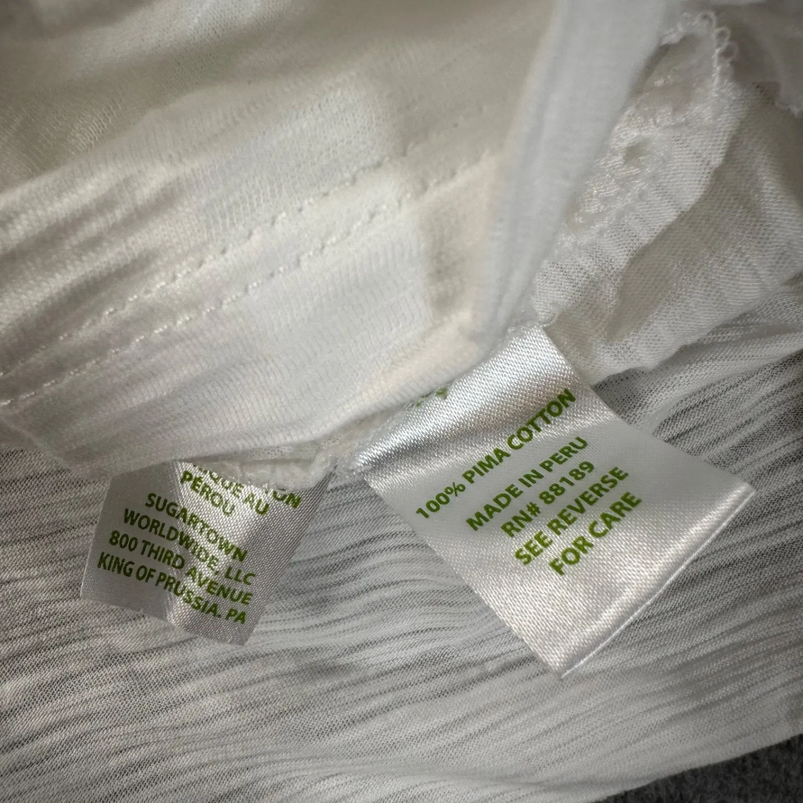 Lilly Pulitzer White V-Neck Short Sleeve Pocket Tee Shirt Women's X-Large - Image 8