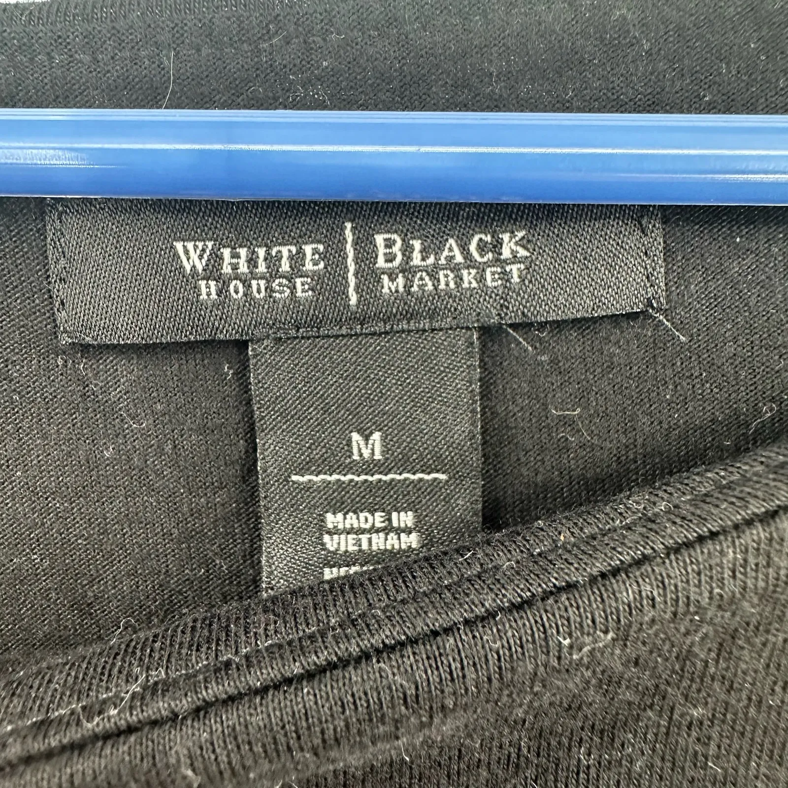 White‎ House Black Market Sz Medium Blouse Black Lightweight Short Sleeve Cape - Image 3