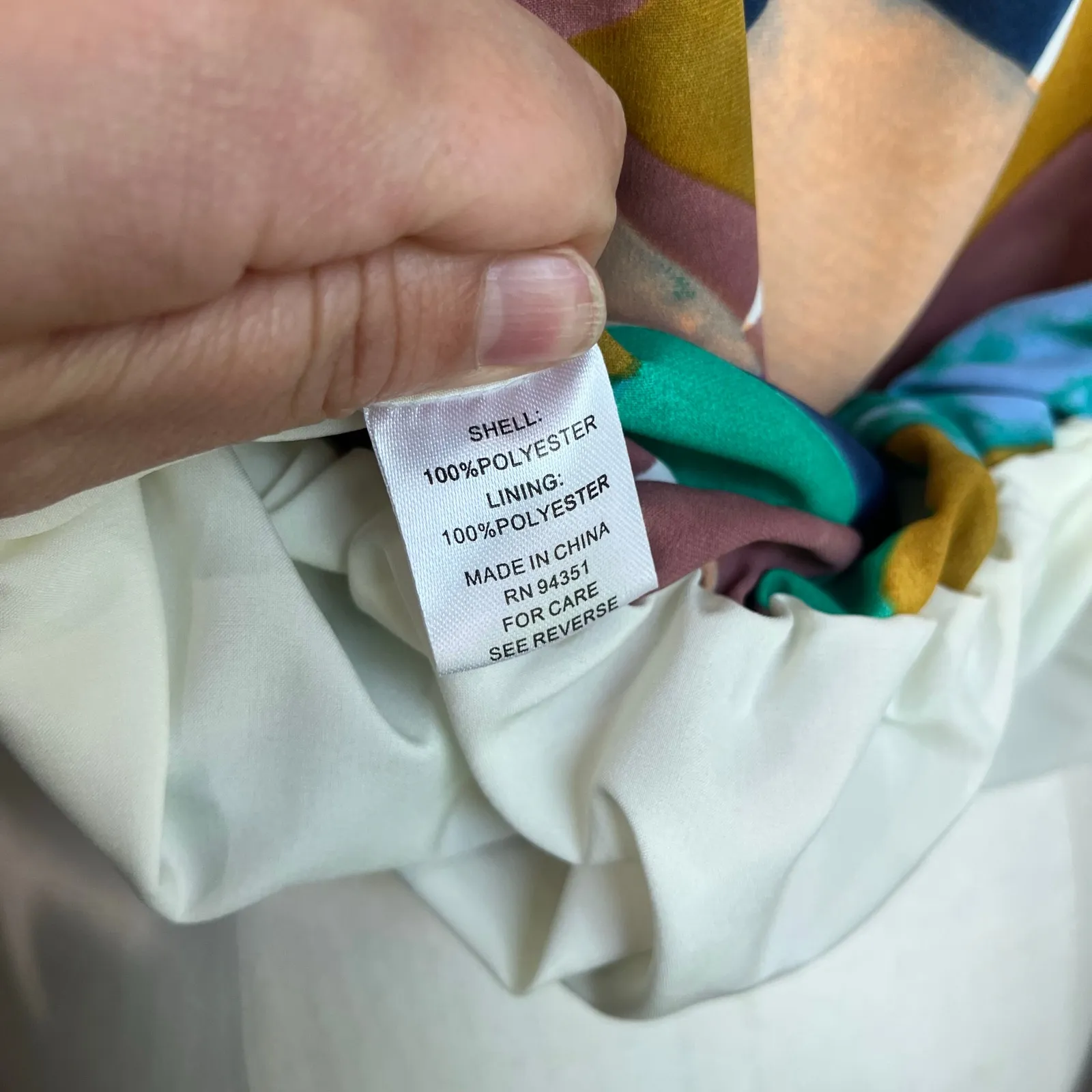 Joy Joy  Bubble Geometric Multicolored Shapes Blouse Size XL - Image 7