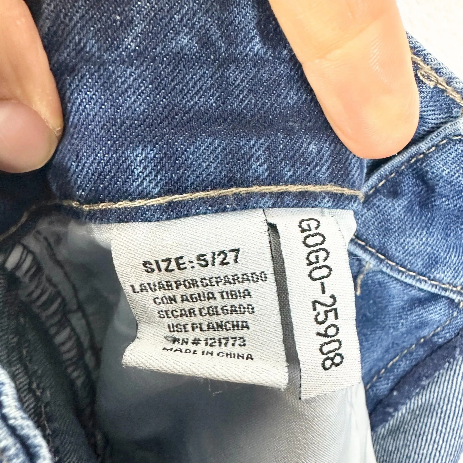 Flying Angel Slit Denim Maxi Skirt Size 27 Y2K Western Boho Stretch Medium Wash Blue - Image 6