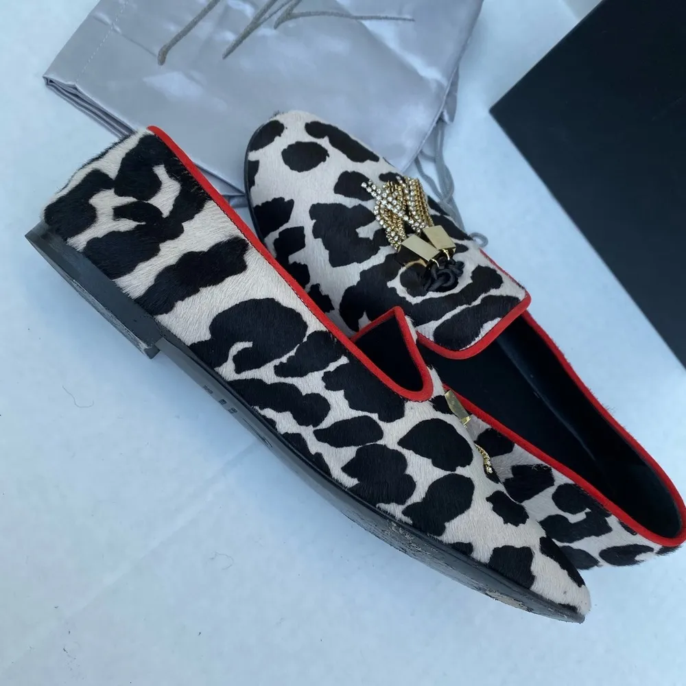 Giuseppe Zanotti Leopard Dalila Pony Hair Flats - Image 7