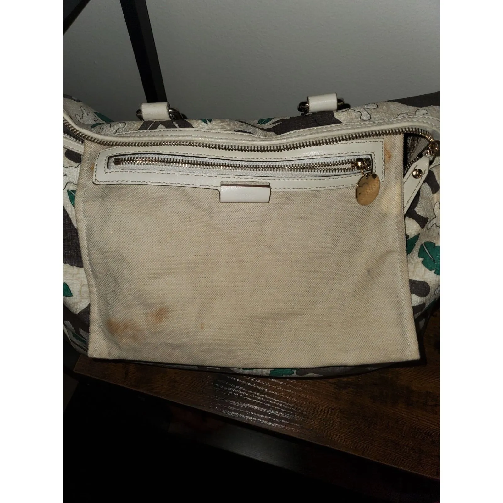 Gucci Boston Bag Elephant Print Satchel‎ Top Handle Designer Handbag - Image 12