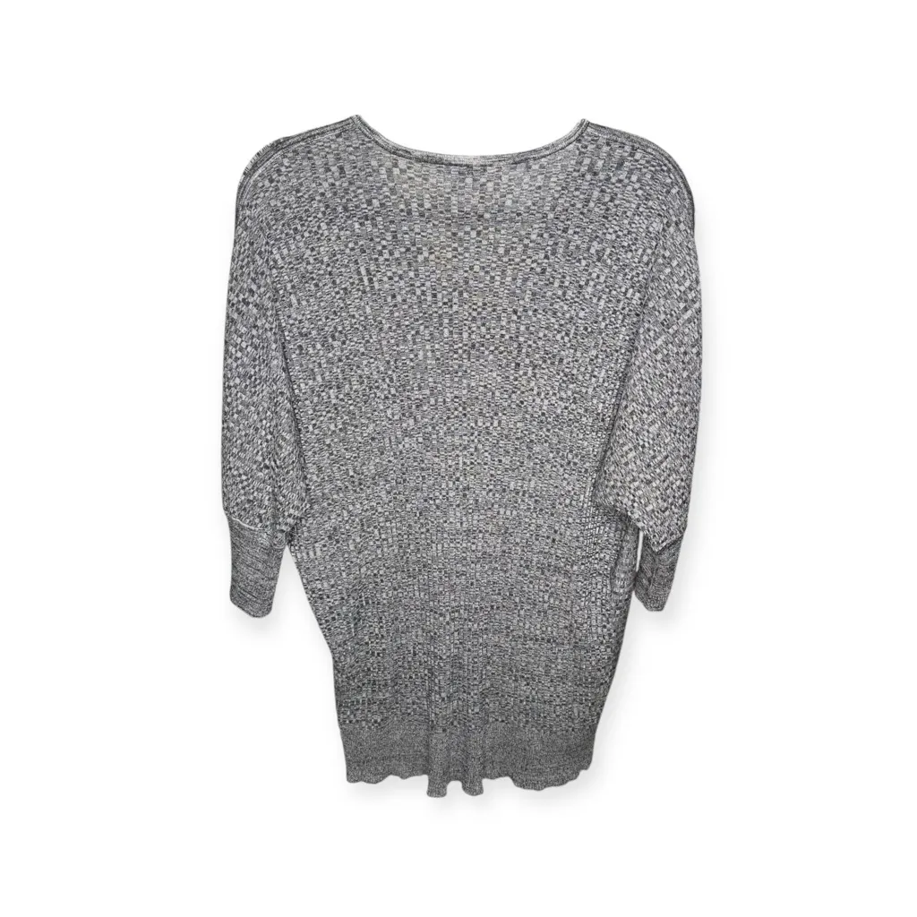 Exclusively Misook 𖤐 Asymmetrical V Neck Knit Tunic Sweater 𖤐 Black White 𖤐 XL - Image 13