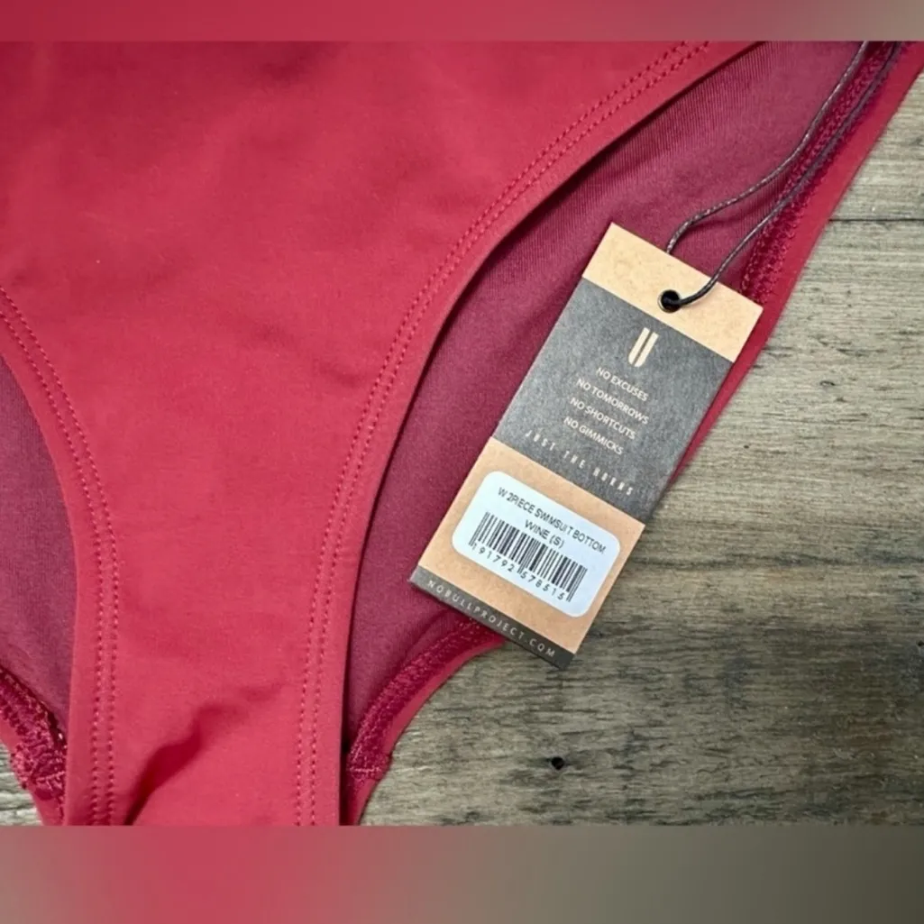 NWT NOBULL Women's Swim Bikini BOTTOM ONLY ♥️ - Small - Wine (Red) - Image 7