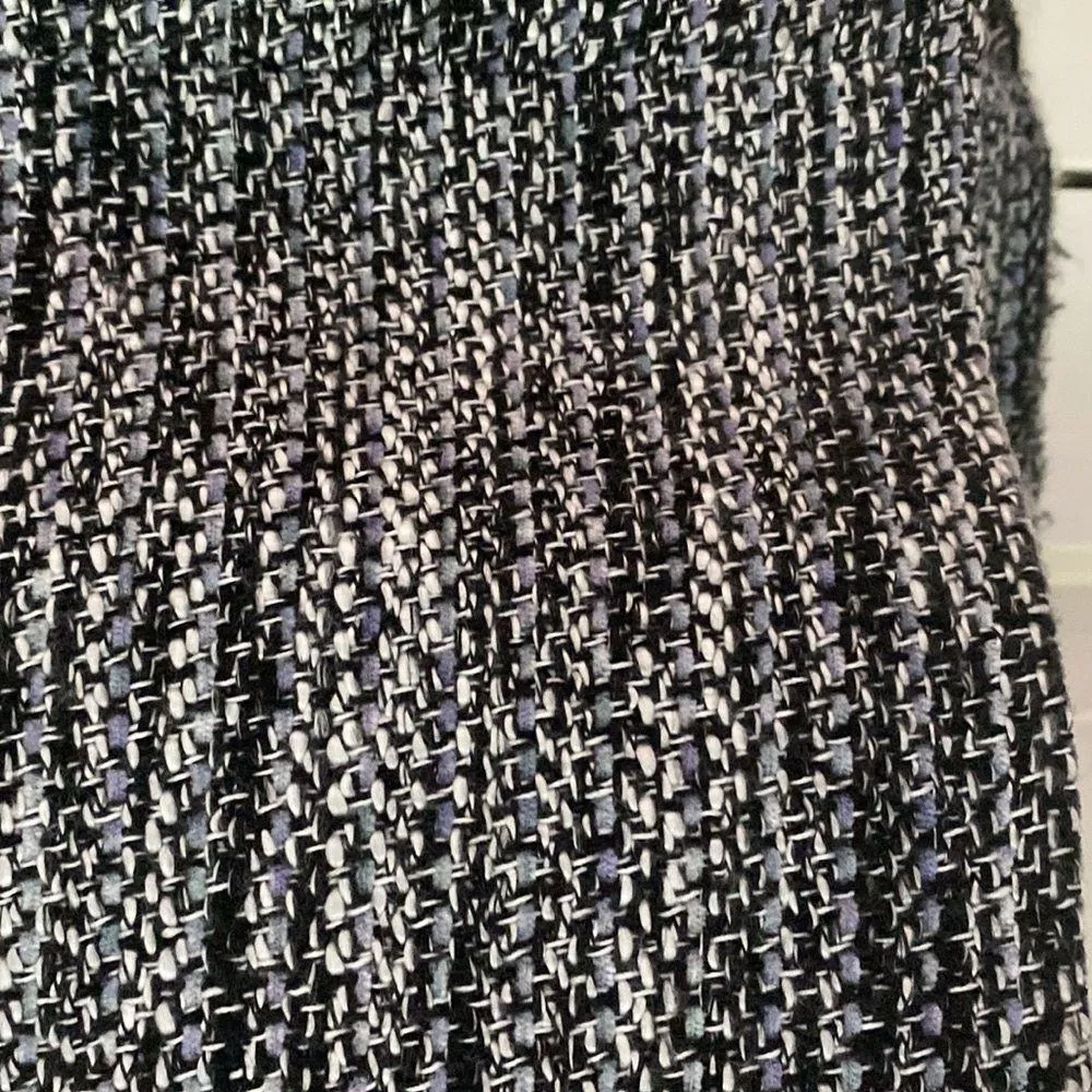 Karl Lagerfeld Paris Tweed Blazer Jacket Coat Tweed Fringe 3Button Size 8 Boucle - Image 10