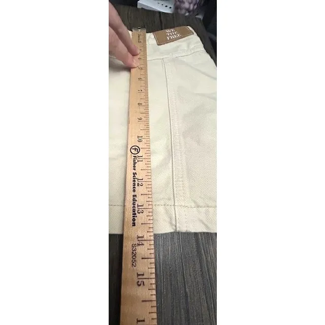 Free People We The‎ Free Midnight Sun Khaki Button Front Mini Skort Size 27 - Image 5