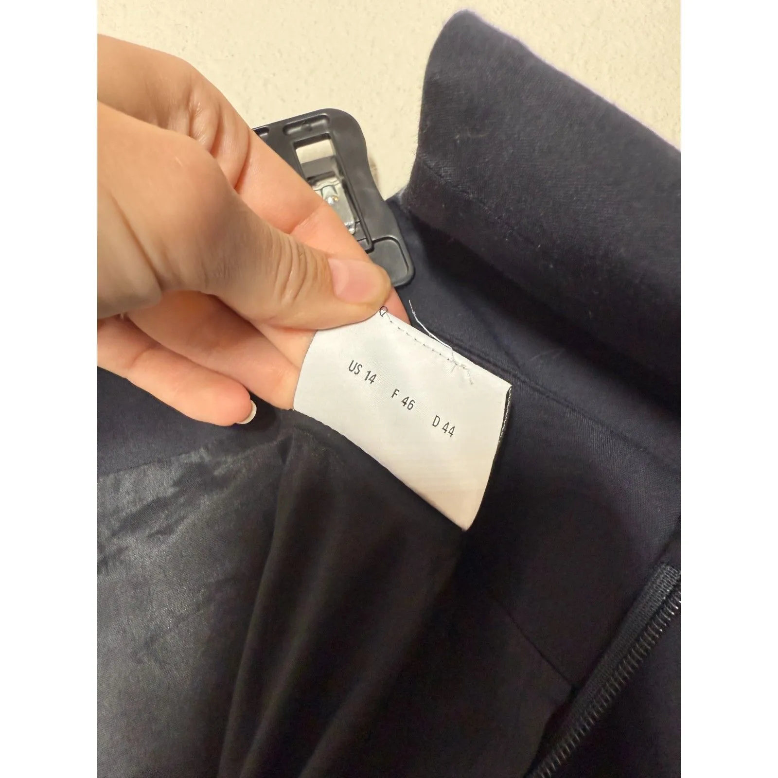 Akris Punto Navy Blue Pencil Skirt Womens Sz 14 Career Business Stretchy - Image 5