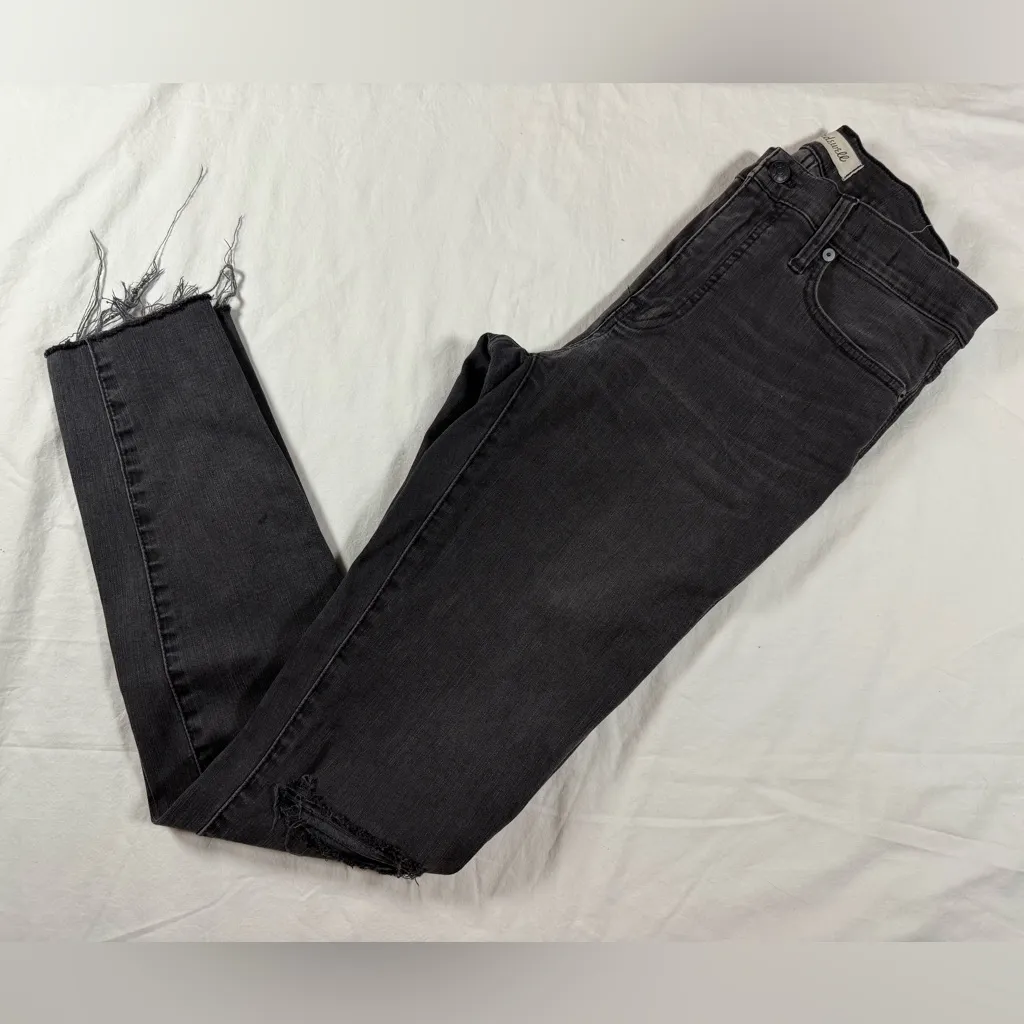 Madewell 9” High Rise Skinny Jeans in Black Sea 29 Tall - Image 13