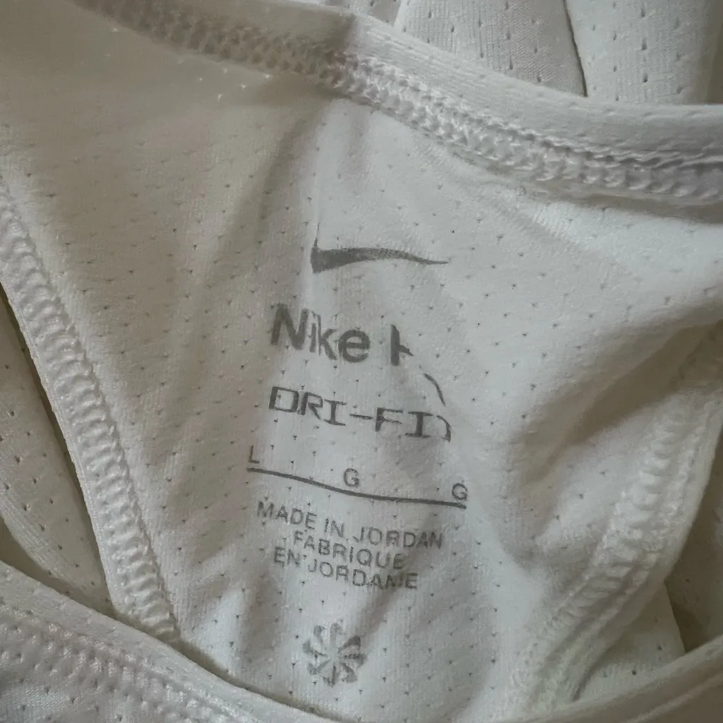 NWT Nike White Pro Allover Mesh Tank Top Size Large - Image 4