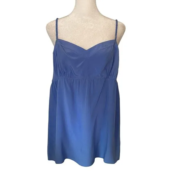 Lilly Pulitzer periwinkle blue silk tank top size M - Image 2