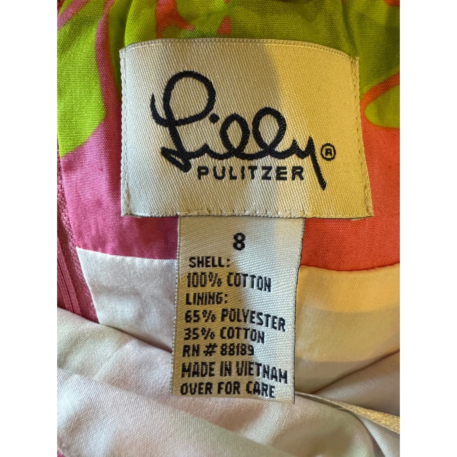 Lilly Pulitzer Dress Women 8 Pink Green‎ Floral Cotton Halter Mini Preppy Boho - Image 8